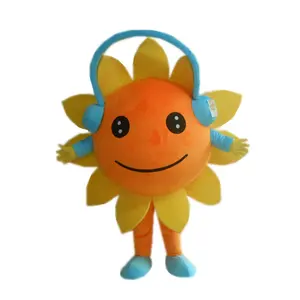 Music Yellow sunflower plant mascot/tv & movie costume/costume