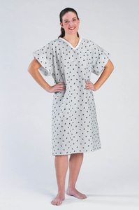 Vestidos de algodón de alta calidad para pacientes de hospital, venta al por mayor, de manga corta - Product Image 6