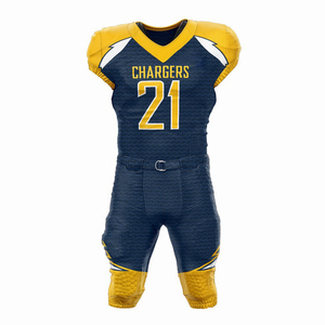 Uniformes de boule de pied américaine, en Polyester uni et en maille mélangés, vêtements de sport de couleur marron, Kits personnalisés avec Service OEM - Product Image 2