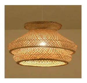 Потолочные светильники | Светодиодные, подвесные и подвесные светильники в роскошных/романтических гостиницах и ресторанах-светильники из ротанга с золотыми данными 99