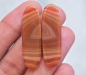 ที่น่าตื่นตาตื่นใจสีส้มบอตสวานาอาเกตจับคู่คู่สีแดง Carnelian อาเกตจับคู่สำหรับต่างหูขายส่งอาเกตต่างหูคู่ - Product Image 5