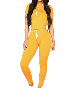 Survêtement de sport en velours pour femme noir, ensemble deux pièces, uniforme unisexe, jogging, logo personnalisé, 2021 - Product Image 2