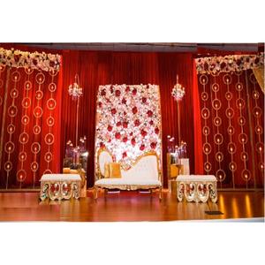 Bougie murale de réception en cristal, décor de scène pour la réception, thème classique, scène de mariage indienne, bougie d'arrière-plan - Product Image 1