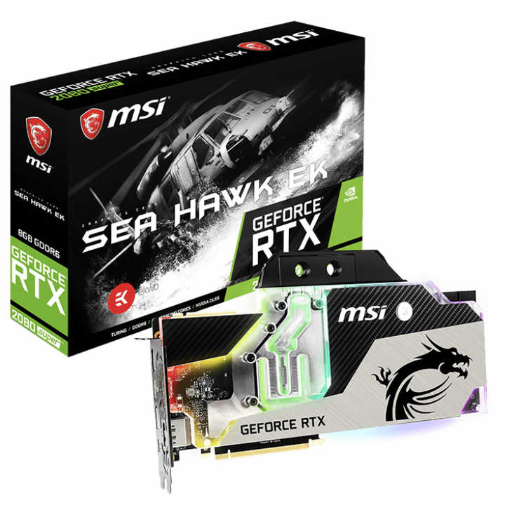 MSI NVIDIA GeForce RTX 2080 SUPER SEA HAWK EK X 8G Graphics Cardと 
