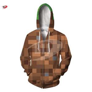 Zipper Hoodie Hommes Personnalisé 3D Sublimation Hoodie 100% Polyester Zipper Hoodies Mince et Surdimensionné Ajusté Pour Hommes et Femmes Tailles - Product Image 3