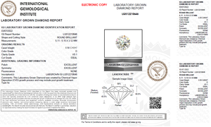 Gemver 3.0 carat diamant de laboratoire de forme ronde VVS Clarity EF Color IGI Certified Loose Diamonds for Jewelry Making - Product Image 4