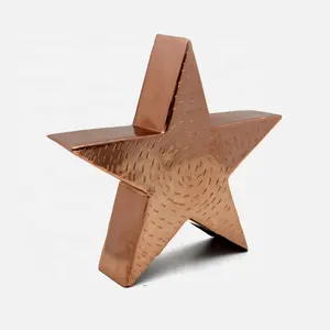 Estrela de alumínio para decoração de mesa, venda a atacado premium, cobre, chapeamento, para decoração de mesa, artesanal, personalizada