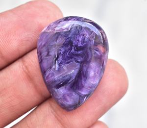 Cabujones de Charoite con diseño único, piedra preciosa semipreciosa suelta - Product Image 3