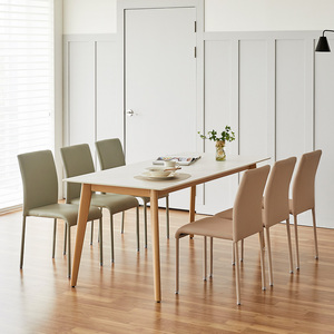 Table à manger moderne en céramique, marbre blanc, rectangulaire, nouvelle collection - Product Image 6
