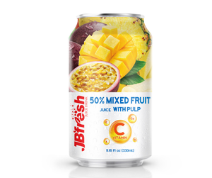 Nước Ép Trái Cây Hỗn Hợp 330Ml JB'FRESH Với Bột Giấy Làm Giàu Vitamin C OEM ODM Nước Ép Trái Cây Đóng Hộp BRCGS Nhà Sản Xuất Nước Giải Khát - Product Image 2