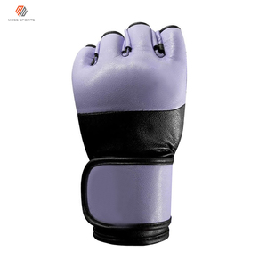 Gants d'entraînement MMA en cuir pleine fleur – Conception demi-doigts sans pouce, Gants de grappling MMA les plus vendus à bas prix pour l'entraînement - Product Image 2