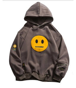 Parche bordado de chenilla personalizado estilos de moda callejera 100% algodón pulóver Sudadera con capucha para hombres 6XL tamaño invierno 3D Puff - Product Image 1