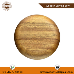 High Quality Handmade Acacia Wood Round Serving Bowl Premium Standard Food Solutions for Restaurant and Party Use Wholesale - Product Image 5