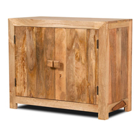 Aparador Moderno de Madera Maciza de Mango Azul Océano, Mueble de Almacenamiento Ecológico Estilo Rústico, Modular, Color Personalizable, Muebles para el Hogar