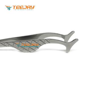TEEJAY Applicateur de faux cils le plus vendu en acier inoxydable 10 mm avec poignée diamantée finition argentée et pointe dentée de précision - Product Image 3