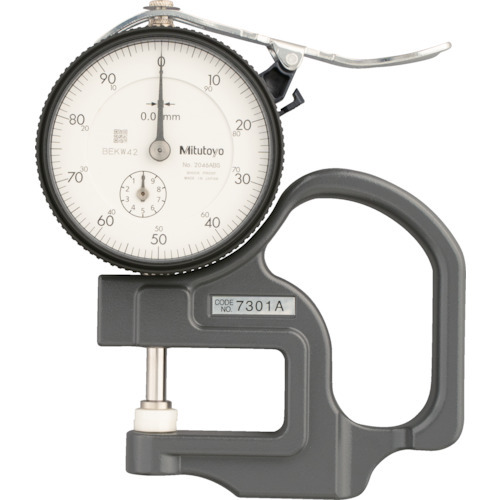 Mitutoyo Working Dial Thickness Gauge Model 7301A High Precision Meter with Handle Durable Design 218g Made in Japan
