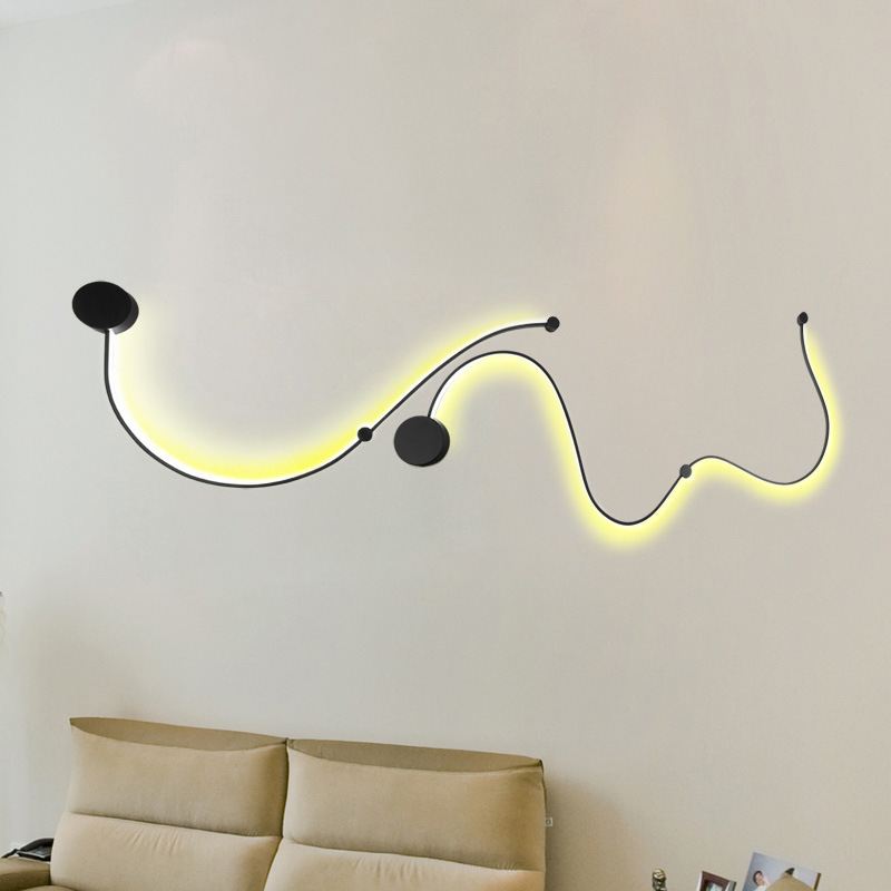 Nordic Style Decorative Living Room Bedroom Interior Snake Wall Light Creative Indoor Modern Led Wall Lamp · image 2