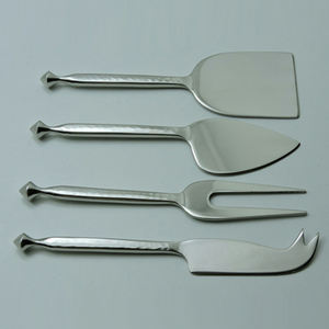 Ensemble de couverts en acier inoxydable de haute qualité de 4 couteaux de cuisine à couteau à fromage à manche conçu MOP - Product Image 6