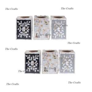 Set Of Four Different Color Mubkhar <b>Burner</b> With Tray In <b>Wooden</b> And Mother Of Pearl Work Incense Oil <b>Burner</b> - Product Image 4