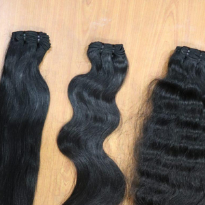 Extensions de cheveux humains naturels indiens 100% cheveux vierges non transformés cheveux de temple humain cuticules alignés de qualité supérieure - Product Image 1