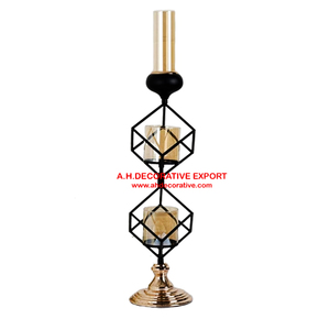 Floor <b>Candle</b> <b>Holder</b> for Wedding Centerpieces Shiny Finished Gold Plated Tall Wedding Floor Decorative <b>Candle</b> <b>Holder</b> Pillar - Product Image 2