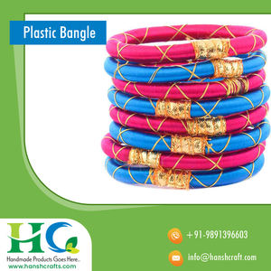 Multi-Color Plastic Fashion <b>Bangles</b> for Women Handmade in India - Product Image 3