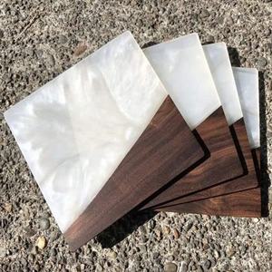 Posavasos Indio de Madera y Resina Epoxi con Caja, Posavasos para Taza de Té, Estilo Indio y de Madera por Lametierartz para Decoración de Interiores - Product Image 5