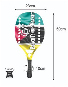 ไม้ตีเทนนิสชายหาดไม้พายชายหาดทำจากคาร์บอนที่กำหนดเอง/ไม้พาย Padel พร้อมโลโก้และการผสมสีของคุณ - Product Image 3