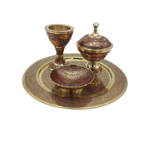 Brûleur d'encens en laiton gaufré de qualité supérieure Brûleur de bakhoor de taille personnalisée Ensemble complet à un prix abordable - Product Image 3