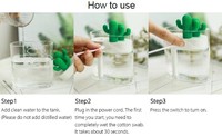 Humidificateur d'air USB, diffuseur d'arôme pour aromathérapie, brumisateur avec Cactus, synchronisation