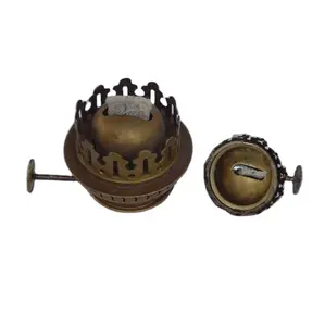 Oil Burner Parts Made in Brass, Oil Lamp Parts Made in Metal Brass Available in Antique and Nickel Finish