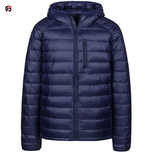 Doudounes Premium de haute qualité pour hommes pour la saison d'hiver Fermeture éclair à capuche Logo personnalisé Impression Patch en caoutchouc Service OEM - Product Image 3