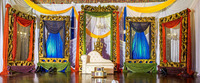 Cadre rond décoratif de scène de mariage, encadrement d'arrière-plan pour décorations, en or, panneau d'accessoires