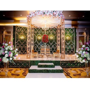 Contemporary <b>Wedding</b> <b>Candle</b> Lit Chuppahs Mandaps Splendid Indian <b>Wedding</b> Modern Mandap Setup Hot Sale Decorative Iron Mandap - Product Image 1