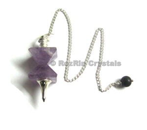 Achat Double Pyramides D'améthyste Pendules | Double Pyramides D'améthyste Pendules À Vendre - Product Image 2