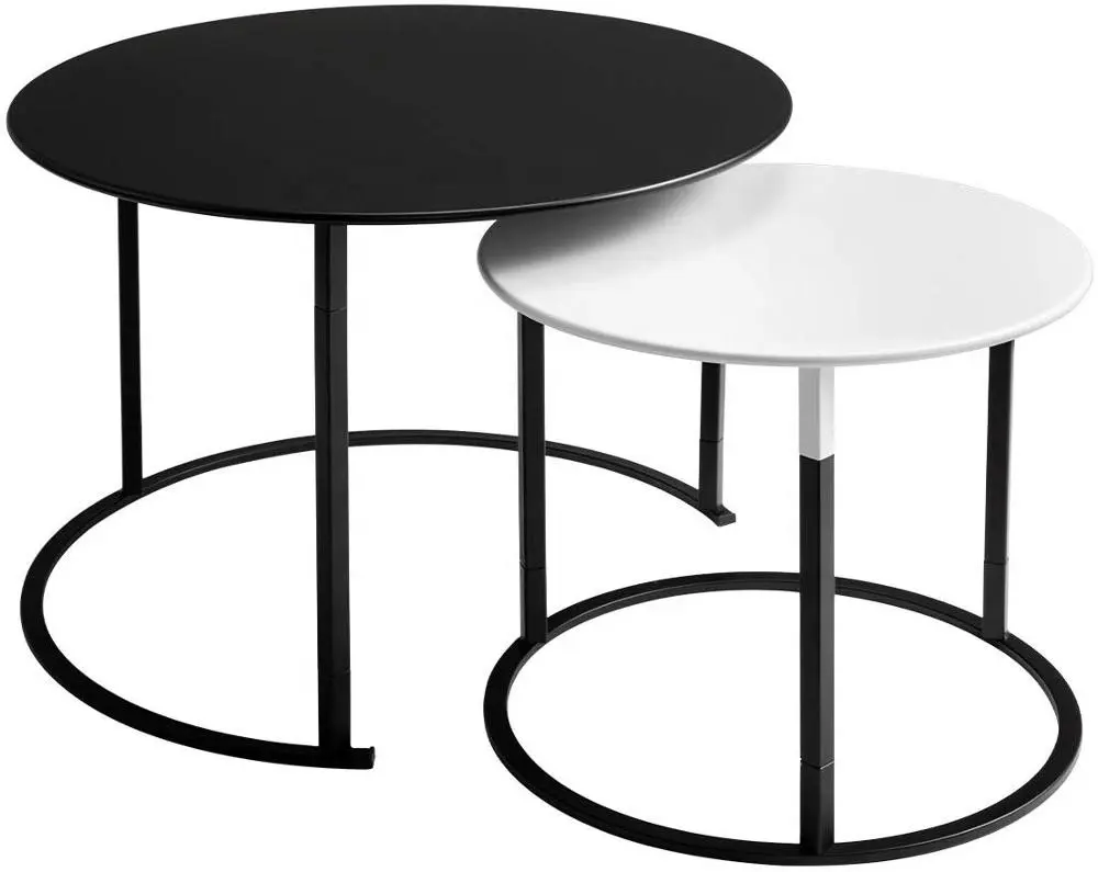 Set of 2 modern round side table