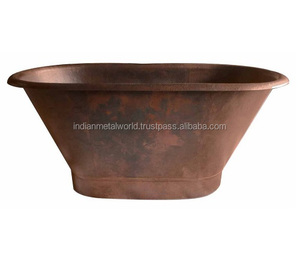 Làm bằng đồng tinh khiết bồn tắm tốt nhất bán bồn tắm đồng chất lượng cao bồn tắm bằng đồng Ấn Độ kim loại thế giới - Product Image 1