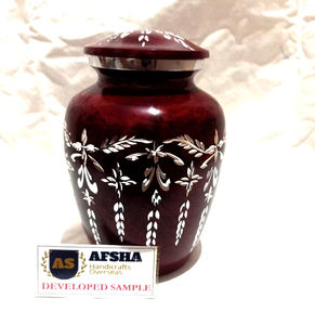 Impression de pied bleu cendres funéraires humaines adultes urne funéraire belle métal laiton/aluminium Style américain/européen pour le stockage - Product Image 3