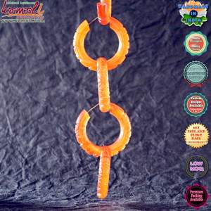 Pulsera de resina tallada de joyería vintage de baquelita de color caliente delgada - Product Image 2