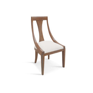 Artdeco-Silla de comedor de 2 plazas, juego de comedor de madera maciza, acabado rústico natural - Product Image 1