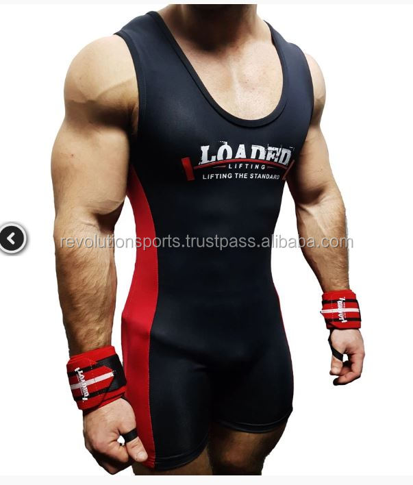 Terbaik Penjual Powerlifting Singlet untuk Angkat Berat/Kompetisi Kelas Tinggi Non Air Mata Kain 2019 Kualitas Terbaik