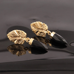 Boucles d'oreilles en laiton plaqué or, bijoux sans vernis, en forme de crayon, naturelle, bijoux de styliste, 1 pièce - Product Image 6