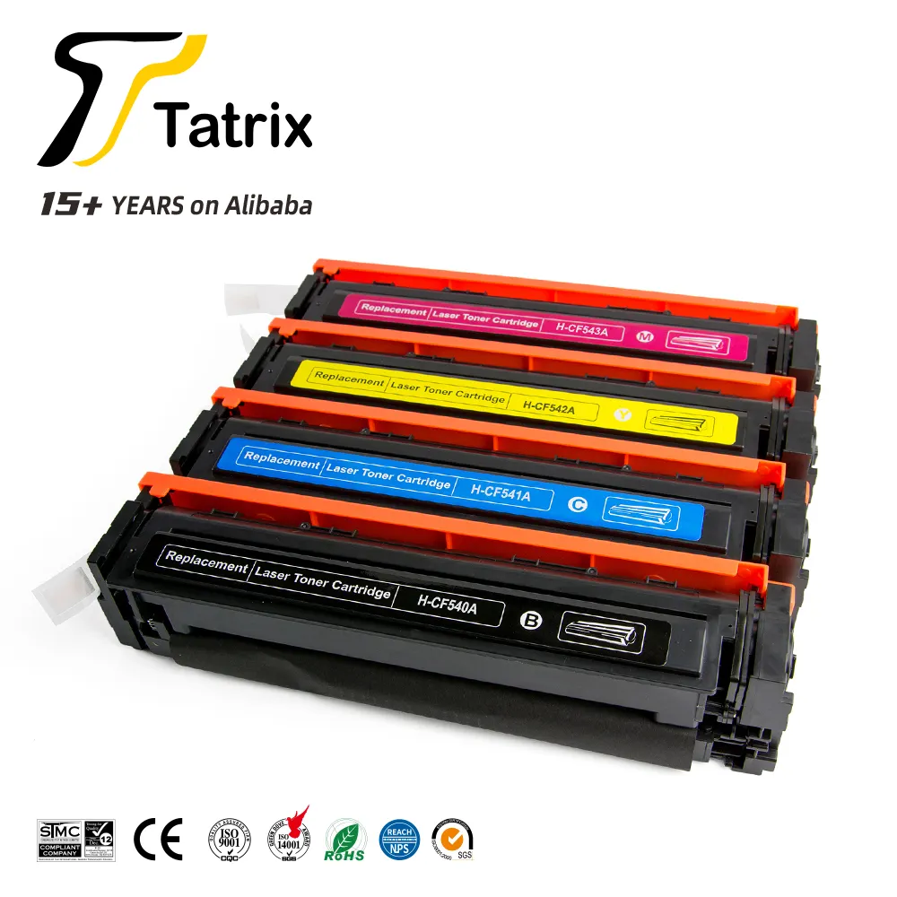 Tatrix المتوافقة لون الليزر خرطوشة حبر CF540 CF540A CF541A CF542A CF543A 203A ل طابعة HP MFP M280nw