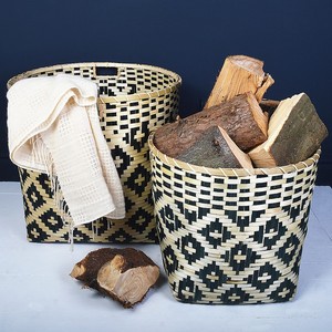 Cesta de bambú tejida hecha a mano, Material Natural pequeño, de buena calidad, para decoración del hogar - Product Image 2