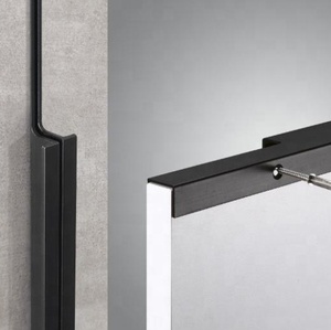 Новые минималистичные невидимые алюминиевые дверные ручки из матового никеля для мебели кухонного шкафа - Product Image 4