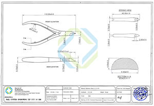Cortador de uñas encarnado de acero de mandíbula plana de 10 mm Nail Art y Toes Clipper - Product Image 6