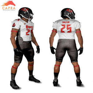 Conjuntos de uniformes de fútbol americano de poliéster 100% de alta calidad personalizados transpirable de talla grande de secado rápido antibacteriano al por mayor - Product Image 5