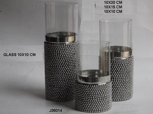 เชิงเทียนโลหะพายุเฮอริเคนทำด้วยมือสไตล์โมเดิร์นทำจากเหล็กทรงกลมโมเสคเฮอร์ริเคนตกแต่งบ้านสองโทนเชิงเทียนสำหรับตกแต่งเทศกาลเชิงเทียน - Product Image 2