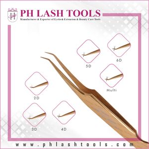 Gold Eyelash Extensionแหนบฐานการออกแบบตัด,Fine Tip Lashแหนบ,ปริมาณแหนบสำหรับขนตาแหนบ - Product Image 4