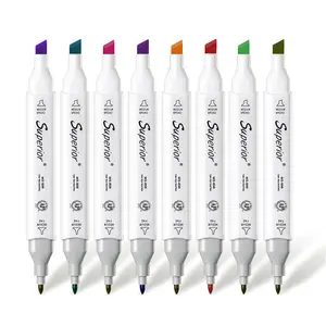 Superieure 216 Kleuren Twin Hoofd Alcohol Gebaseerd Sketch Art Marker Pen Voor Tekening